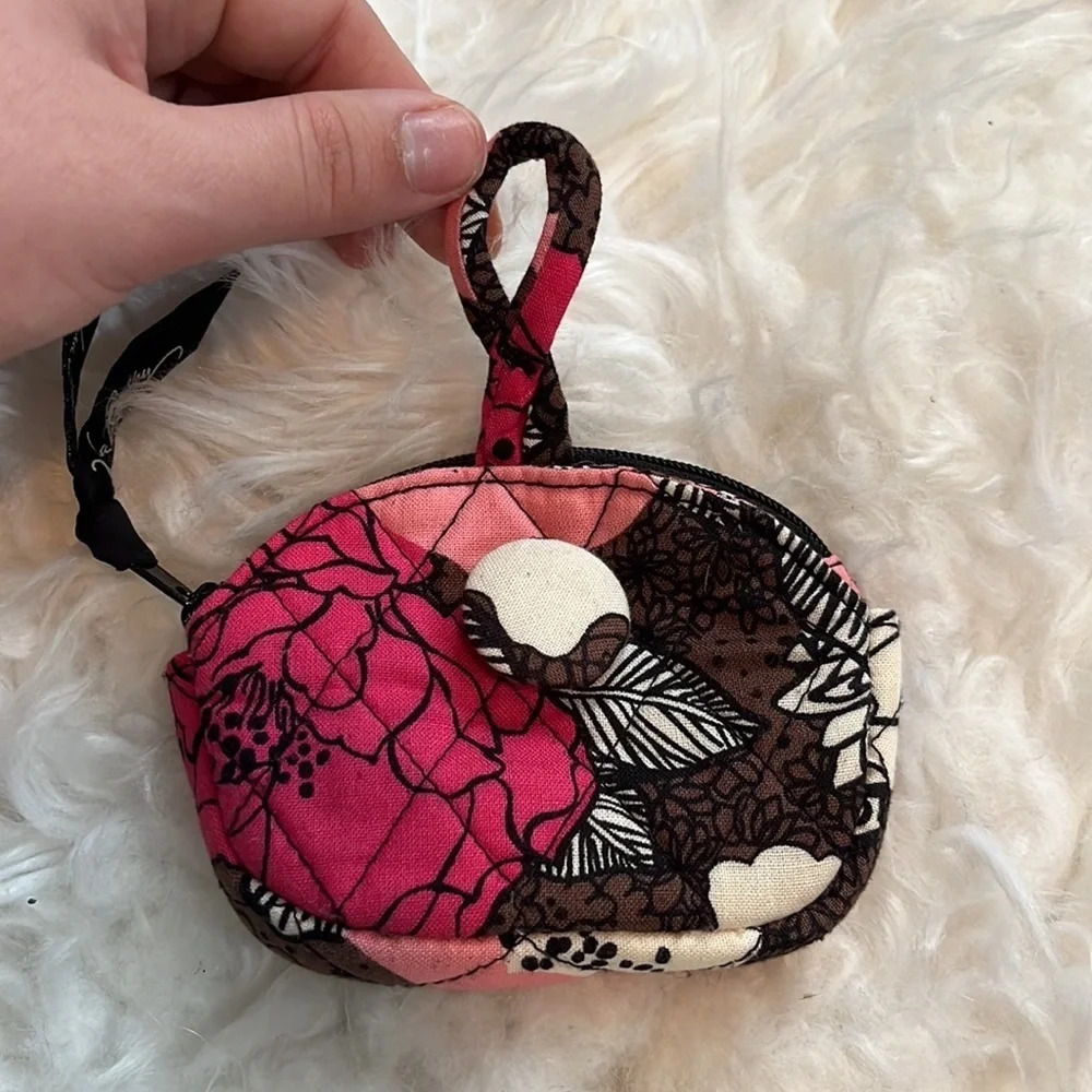 Vera Bradley Mocha Rouge Pattern Change Purse - Picture 2 of 8